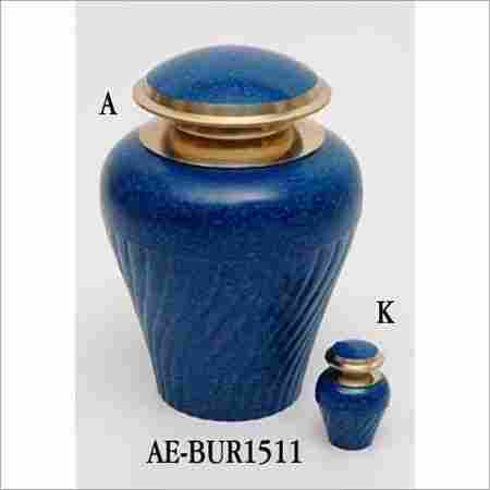 Venus Blue Marble Brass Cremation Urn