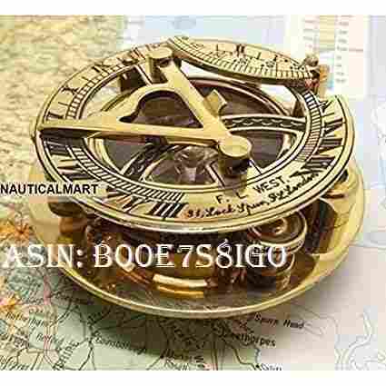 NAUTICALMART Brass Sundial Compass 3" Nautical Gift