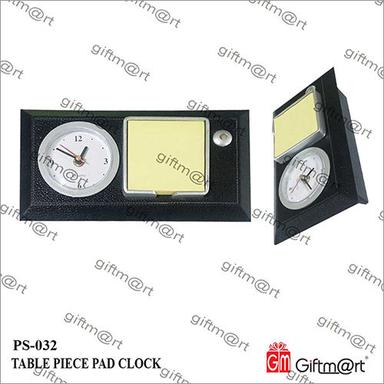 Leatherette Table Clock With Stick Pad