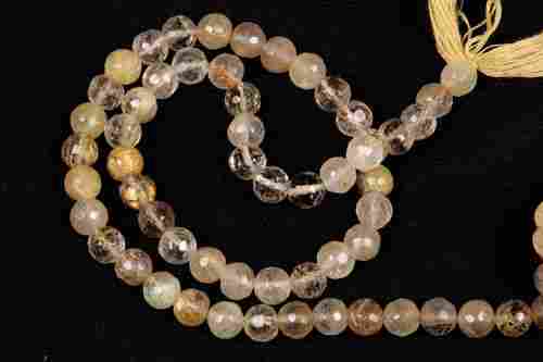 Golden Rutile Quartz Beads