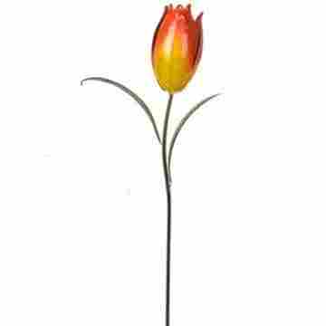 Metal Tulip Stake Orange