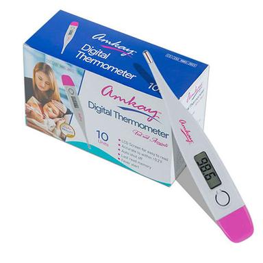 White & Pink Digital Thermometer