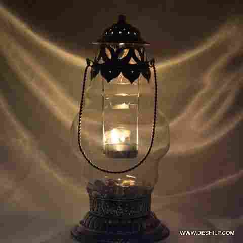 Clear Glass Antique Lantern