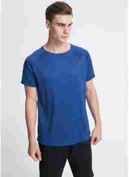 Oem Polyester Dry Fit Running T Shirt , Stripe Sports T-shirt for Men