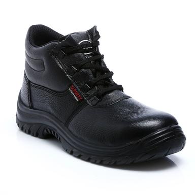 All Black Carbon Leather Safety Shoe