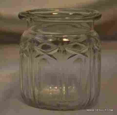 Small Cutting Glass Jar