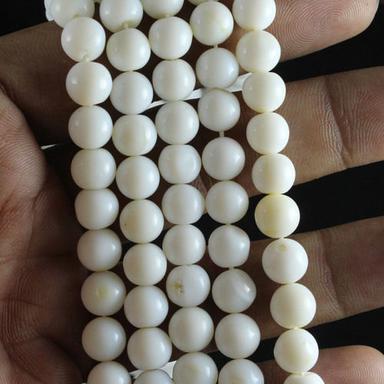 White Opal 8 MM Beads
