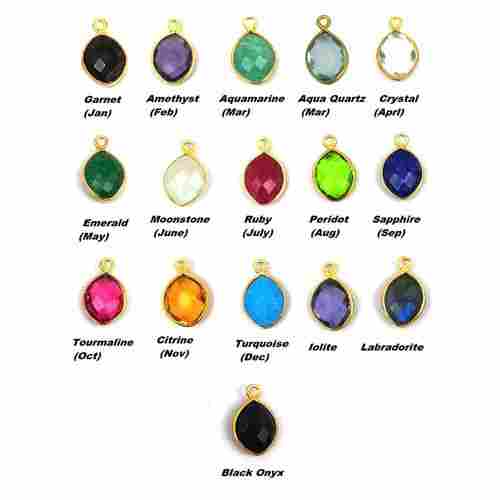 Marquise Birthstone Pendant Charms