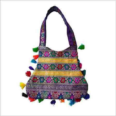 Brocket Designer Pot Shape Ladies Handbag with Tassels