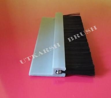 Black Nylon Bristle Pvc Strip Brush With Aluminium Holder