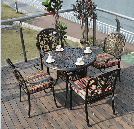 4+1 outdoor patio table and chair sets furniture supplier