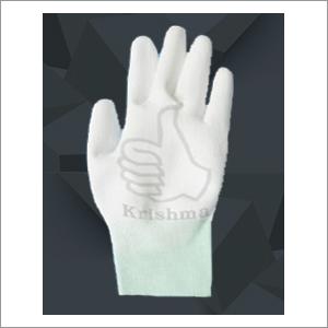 White Nylon Pu Coated Glove