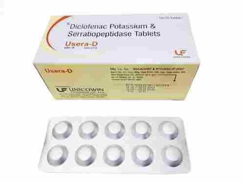 Diclofenac Potassium 50mg & Serratiopeptidase 10mg Tablets