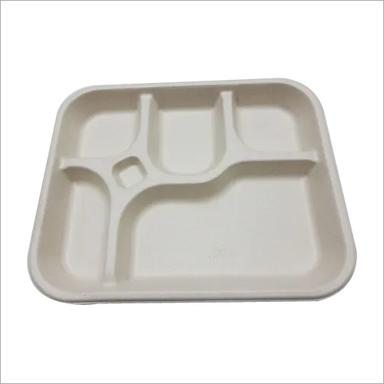 Light Brown 5 Section Bagasse Tray