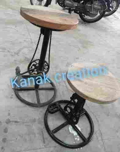 Two set of Iron Cycle Style Bar Stool