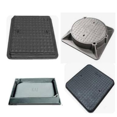 Grey Cast Iron Manhole Cover Base Dimension: 200X200 To 1000X1000
