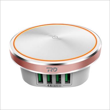 4 Usb Port Charger With Lamp Body Material: Metal