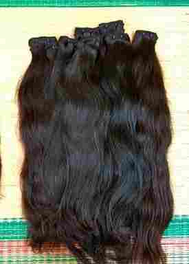 100% Black Indian  Natural  Weft Human Hair Extension
