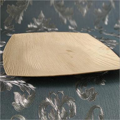 Brown Natural Areca Leaf Platter Plate / Square / 10 Inch