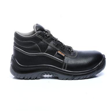 Black Grain Leather Safety Shoes