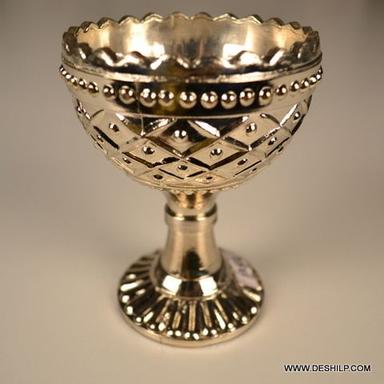 Silver Ice Cup Shape Candle Holder