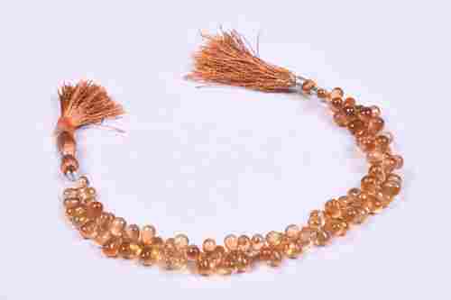 Hessonite Garnet Briolette Beads