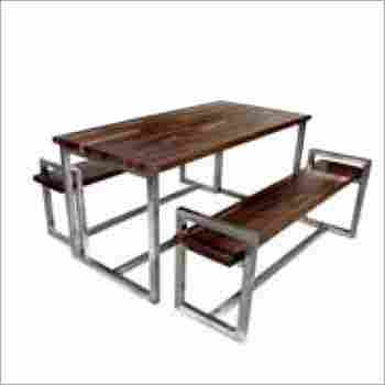 Kitchen SS Tube Bench And Dining Table