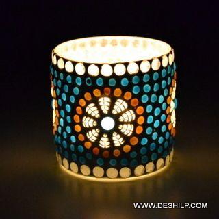 Modern Arts Small T- Light Glass Candle Holder