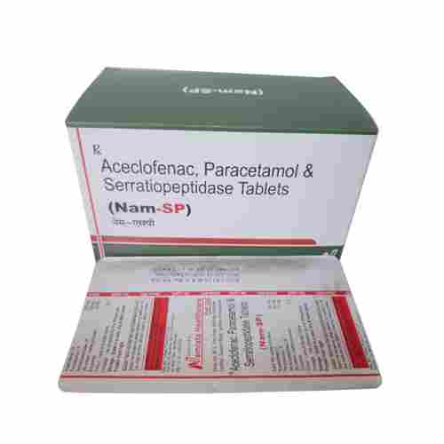 Aceclofenac Paracetamol And Serrstiopeptidase Tablets