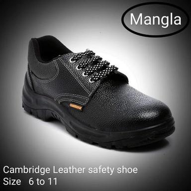 Black Cambridge Derby Leather Safety Shoe