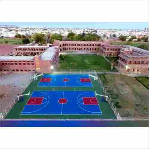 rubber pu basketball court