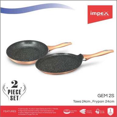 Impex Nonstick Pan 2 Pc Set (Gem 2S) Thickness: 3.5 Mm Thickness Millimeter (Mm)