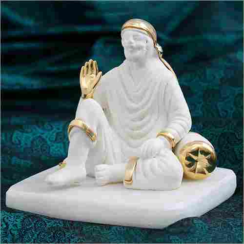 Home Decor Gold Plated Resin Sai Baba Statue
