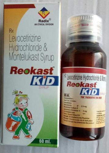 Montelukast 4 Mg & Levocitrizine 2.5 Mg Per 5 Ml Drug Solutions