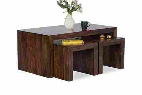 Solid wood center coffee table set 3 Armor