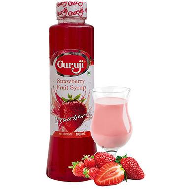 Strawberry Fruit Syrup Packaging: Glass Bottle