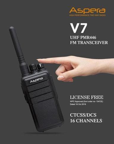 Aspera V7 License Free Frequency Range (Hz): 446 Megahertz (Mhz)