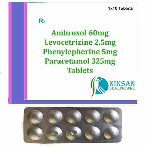 Ambroxol Levocetrizine Phenylepherine Paracetamol Tablets