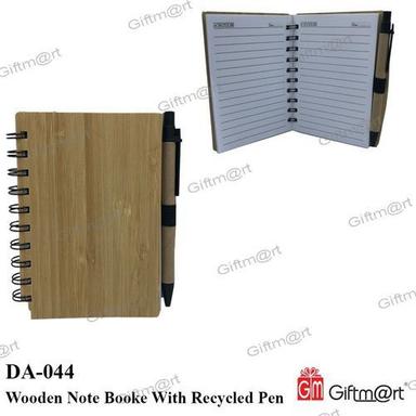 Wooden Note Book With Recycled Pen