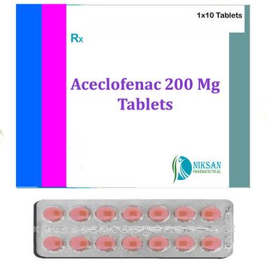 Aceclofenac 200 Mg Tablets Age Group: Suitable For All Ages