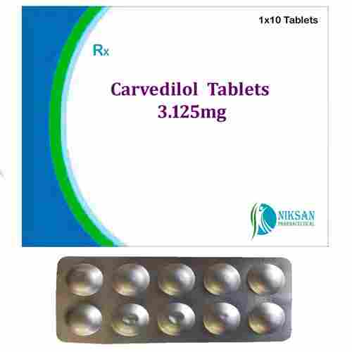 Carvedilol 3.125 Mg Tablets