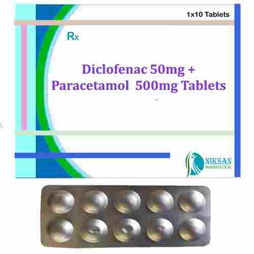 Diclofenac 50Mg Paracetamol 500Mg Tablets