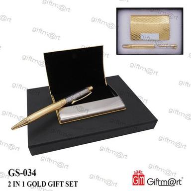 2 In 1 Gold Gift Set Size: 12X17 Cm