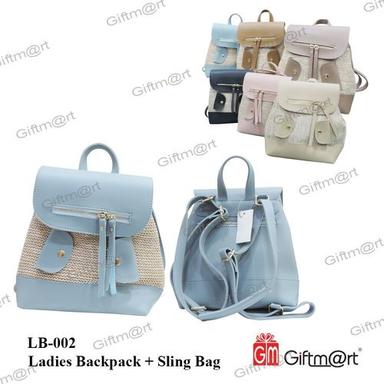 Ladies Back Pack & Sling Bag Size: 27X23 Cm