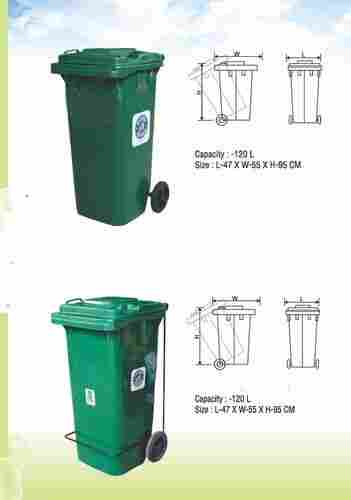 Dust Bins with Pedal cum Wheels INJ 80 -120 - 240 Litres