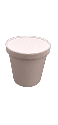 White 750 Ml Paper Container