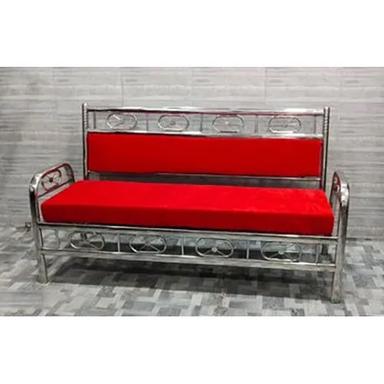 Stainless Steel Maroon Banquet Sofa Home Furniture