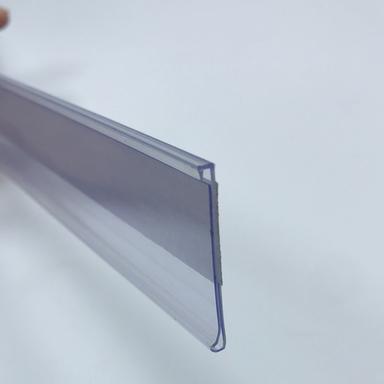 CUSTOM CLEAR SOFT PVC SHOP LABEL HOLDER PLASTIC CLIP