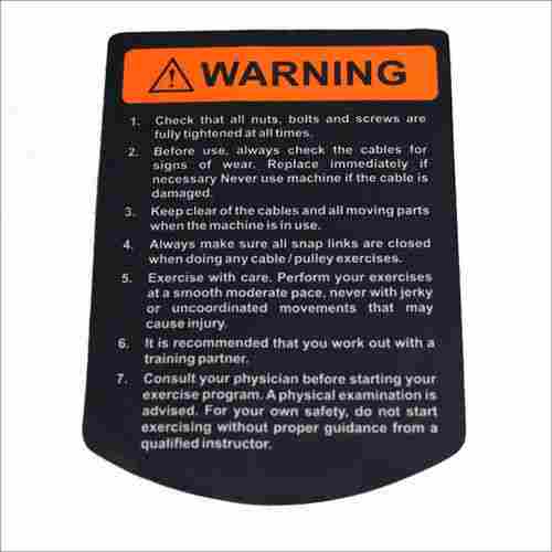 Vinyl Warning Sticker