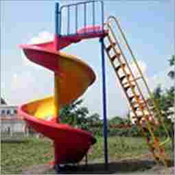 Outdoor Playground Spiral Slide